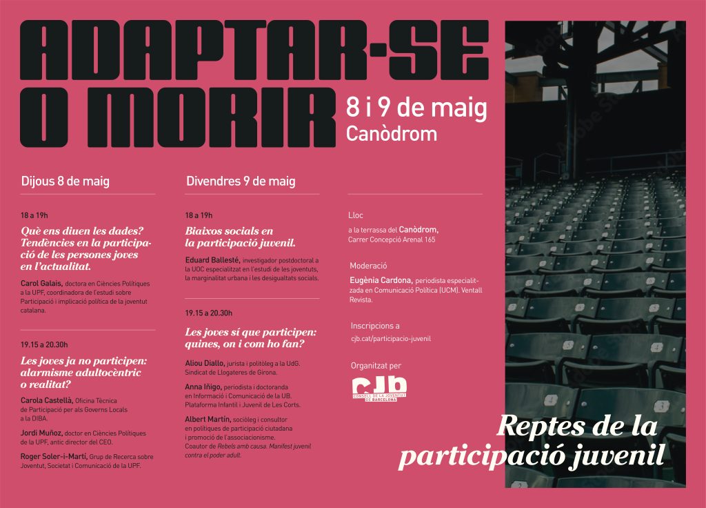 adaptar-se o morir, reptes de la participació juvenil